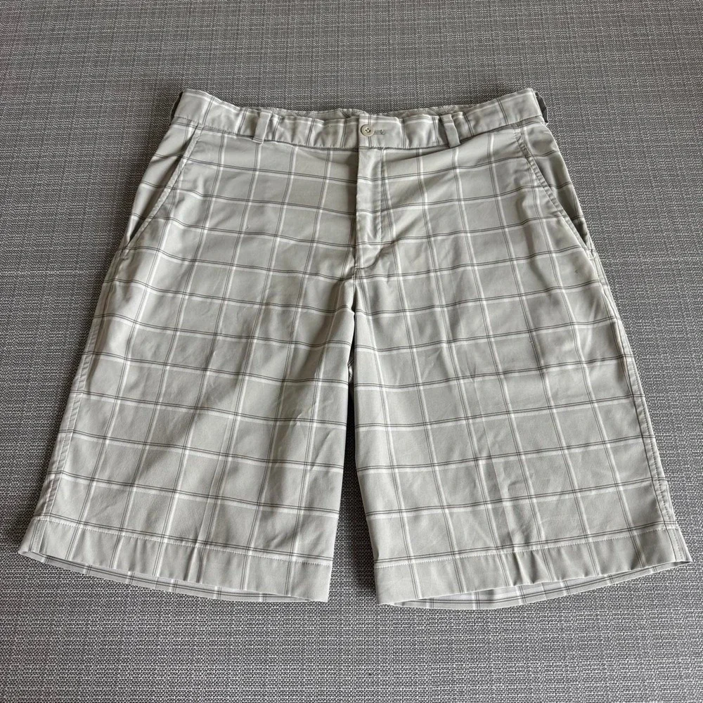 Nike grey and tan plaid Golf Shorts